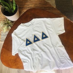 Tri Delta Sorority Hans-Embroidered Tee